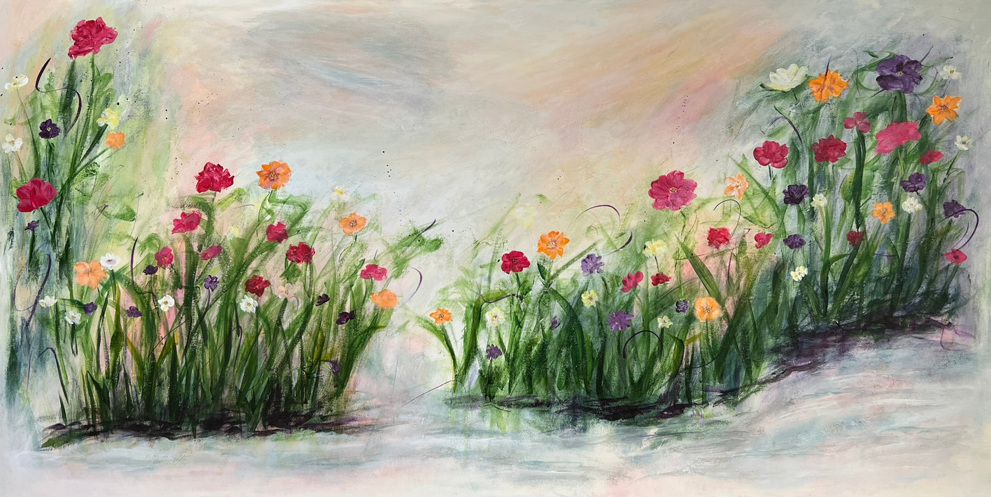 Flowers by the Pond