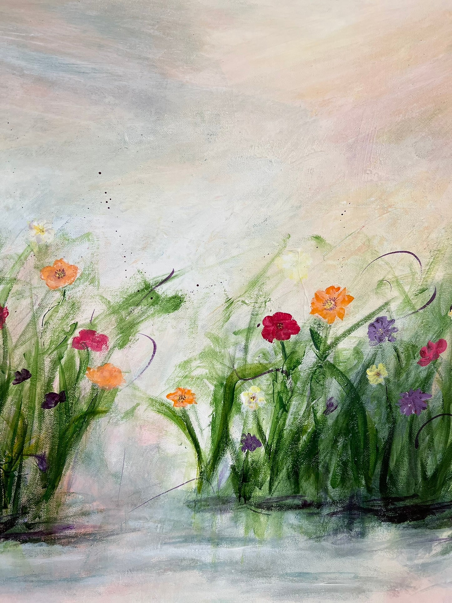 Flowers by the Pond