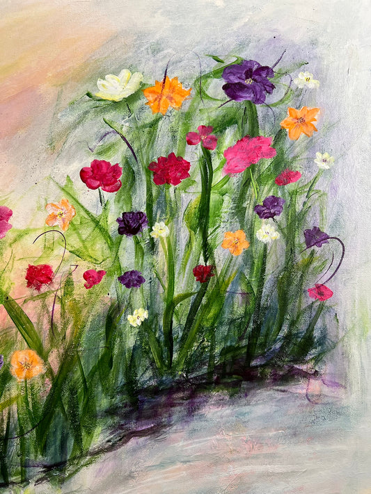 Flowers by the Pond (SOLD)