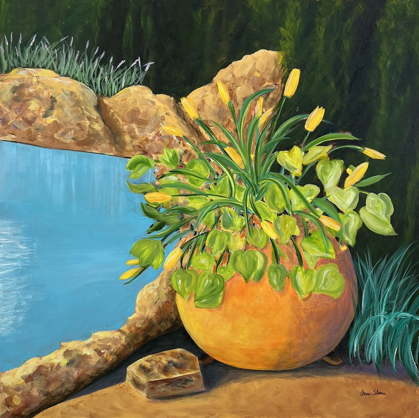 Flowers by the Pool