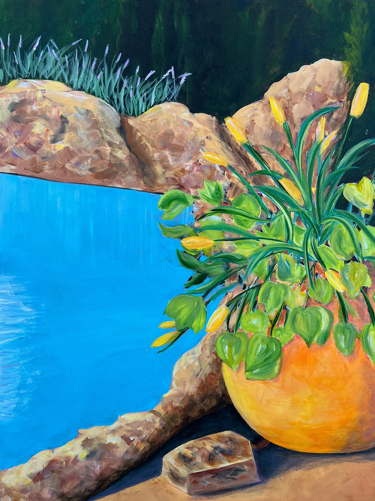 Flowers by the Pool