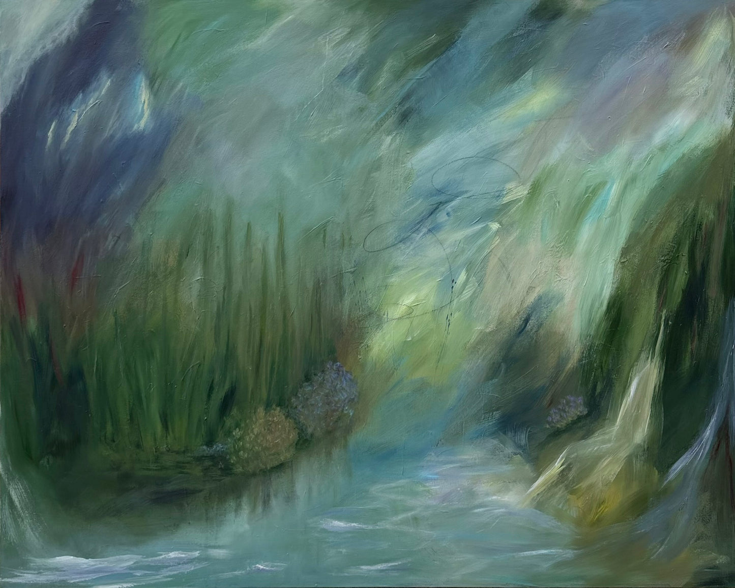 Flowers by the Pond