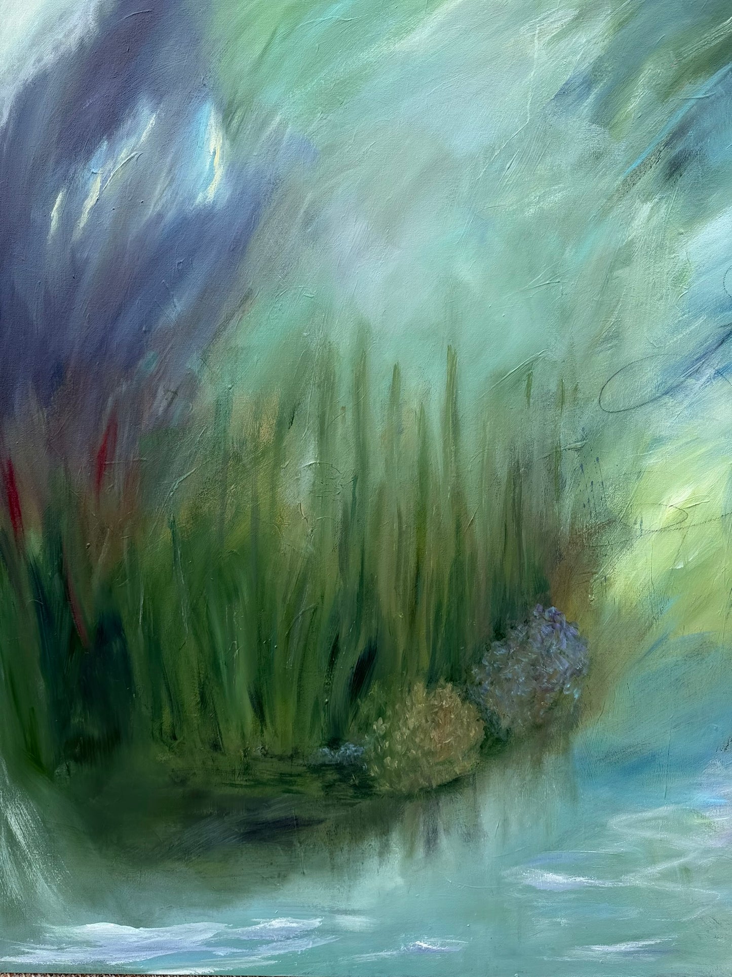 Flowers by the Pond
