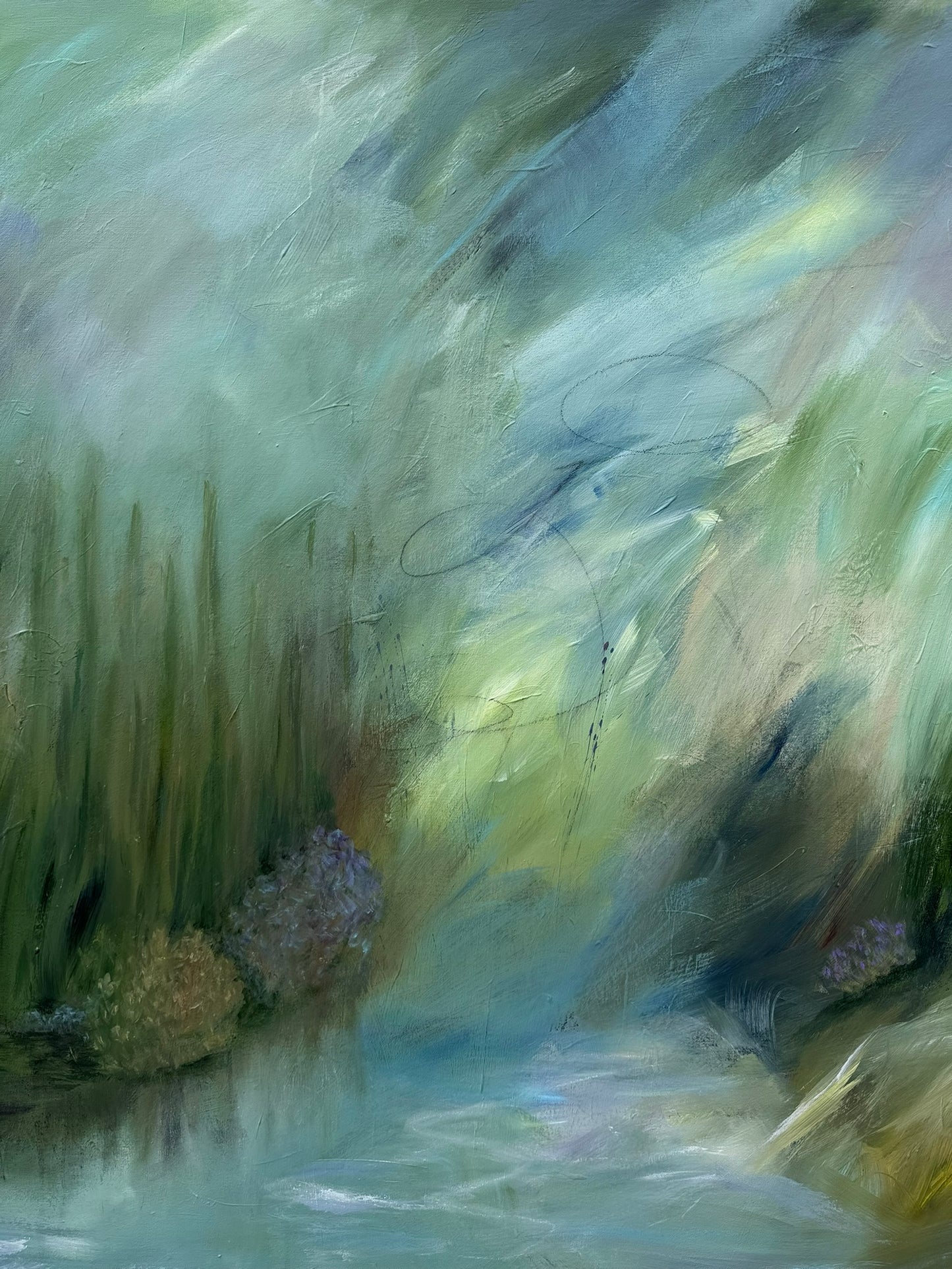 Flowers by the Pond
