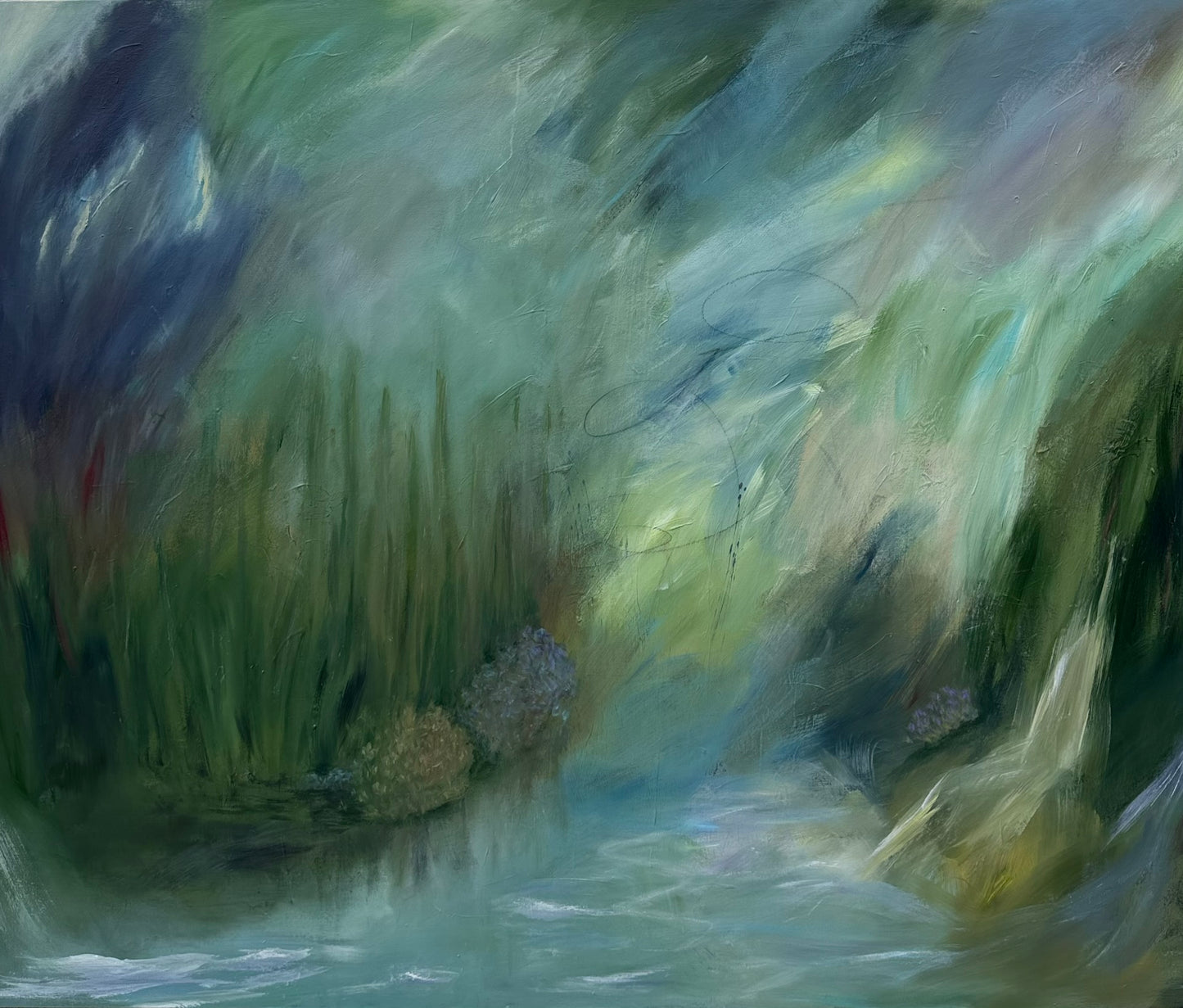 Flowers by the Pond