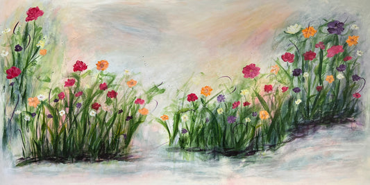 Flowers by the Pond (SOLD)